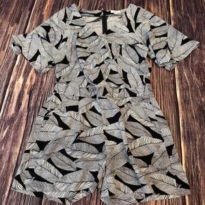 Loft Leaf Patterned Romper